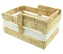 Dekoleidenschaft Dekokiste Rustikal Holz Braun-Weiß Kalkung Bild 4