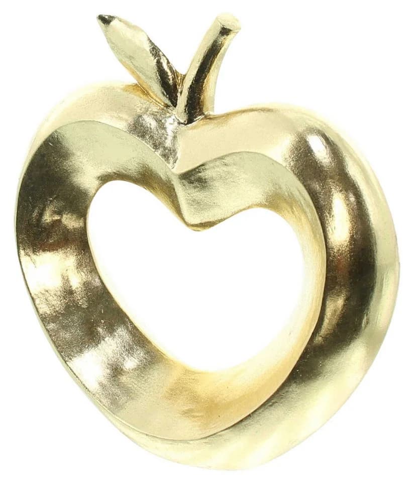 Dekoleidenschaft Dekofigur "Apfel & Birne" Gold 2er Set Polyresin - Bild 5