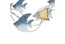 Dekoleidenschaft Wanddeko Fischschwarm 3D Metall Blau/Braun/Gold Bild 3