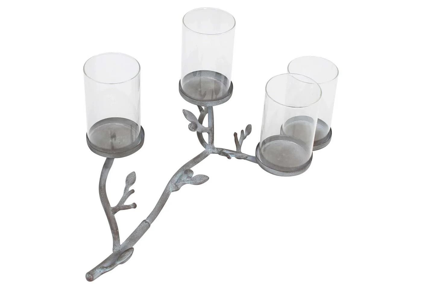 Dekoleidenschaft Tischkerzenhalter Zweig Metall 4 Windlichtgläser - Bild 4