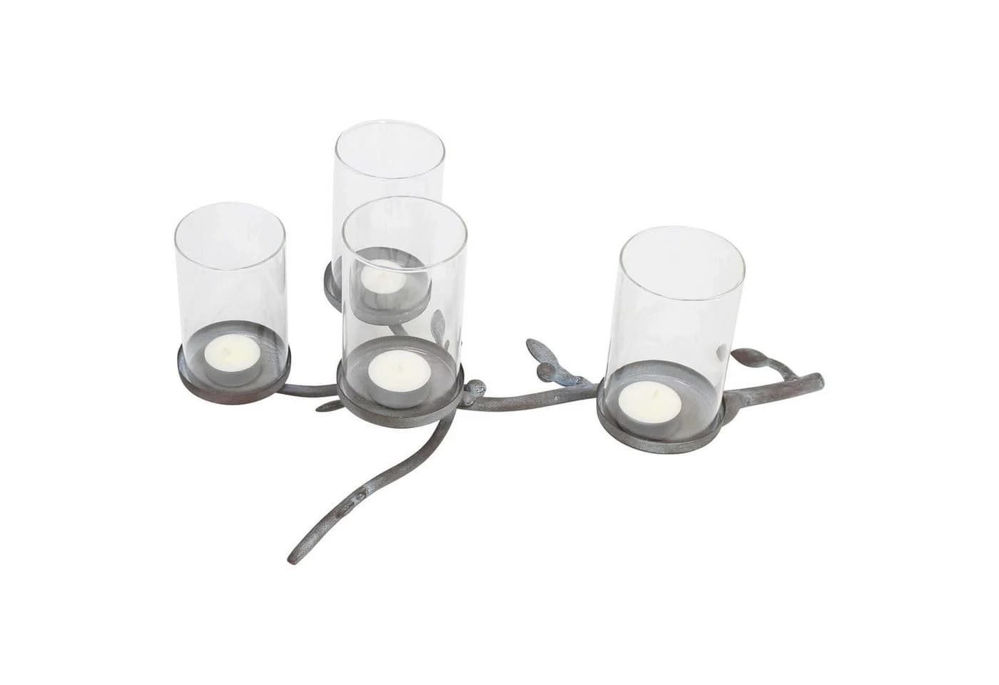 Dekoleidenschaft Tischkerzenhalter Zweig Metall 4 Windlichtgläser - Bild 5