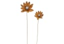 Dekoleidenschaft Gartenstecker Blume Metall Rost Finish Silber 2er Set Bild 2