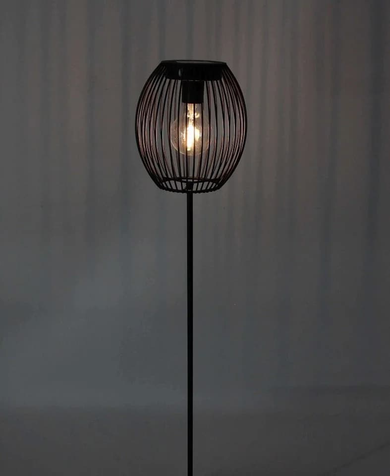 Dekoleidenschaft Gartenstecker Atmosfera Solar LED Laterne Schwarz - Bild 4