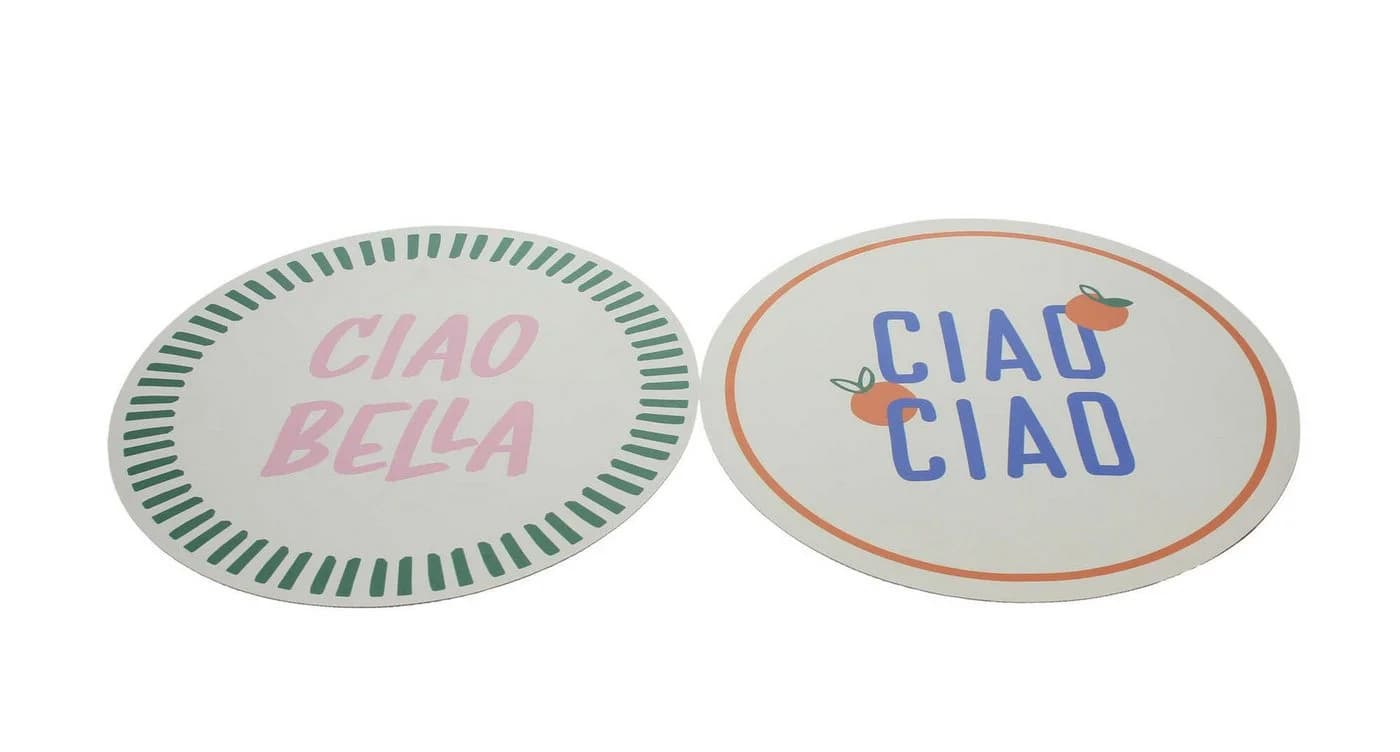Dekoleidenschaft Platzset Italien PVC bunt/weiß Ø 38 cm - Bild 2