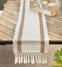 Dekoleidenschaft Tischläufer Boho Beige Fransen Bild 1
