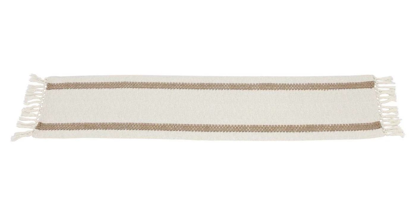Dekoleidenschaft Tischläufer Boho Beige Fransen - Bild 2