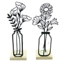 Dekoleidenschaft Teelichthalter Metallblumen Matt Schwarz Bild 4