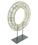 LED-Dekofigur Kranz Golden Ø 33 cm mit Timer, wetterfest Bild 3