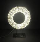 LED-Dekofigur Kranz Golden Ø 33 cm mit Timer, wetterfest Bild 5