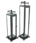 Dekoleidenschaft Kerzenlaterne Modern Black Metall 2er Set Bild 3