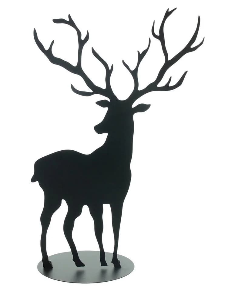 Dekoleidenschaft Dekofigur Hirsch Metall Schwarz 72 cm - Bild 2