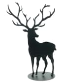 Dekoleidenschaft Dekofigur Hirsch Metall Schwarz 72 cm Bild 4