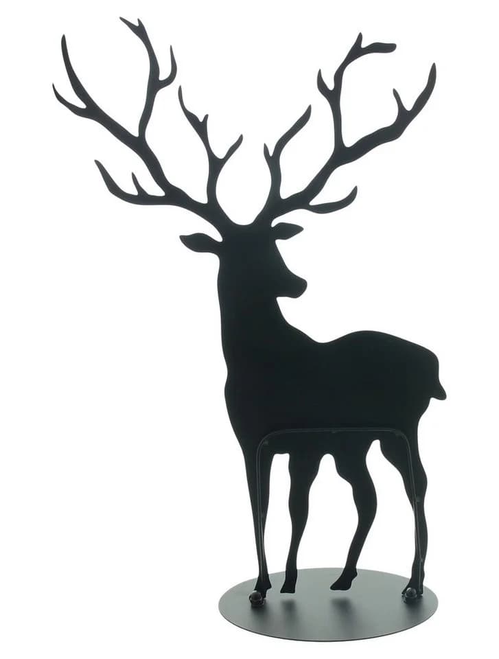 Dekoleidenschaft Dekofigur Hirsch Metall Schwarz 72 cm - Bild 4