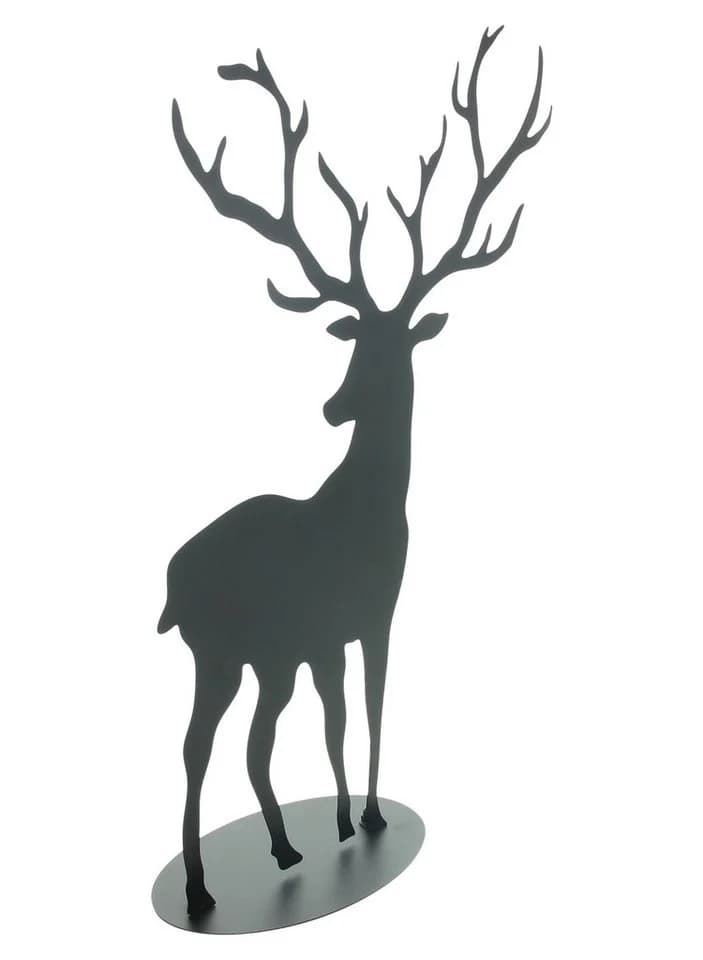 Dekoleidenschaft Dekofigur Hirsch Metall Schwarz 72 cm - Bild 5