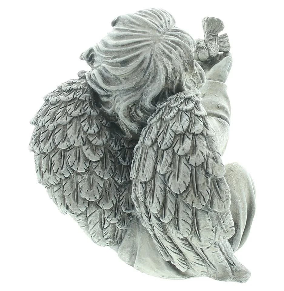 Dekoleidenschaft Engelfigur aus Polyresin sitzend 20 cm hoch - Bild 4