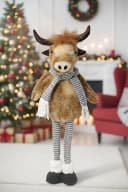 Dekoleidenschaft Dekofigur Cattle mit Teleskop Beinen, max. 68 cm hoch, Weihnachtsfigur Kuh, Weihnachtsdeko Figur Bild 1