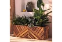Dekoleidenschaft Blumenkasten Balkonkasten recyceltes Holz braun mit 3 Einsätzen Bild 1