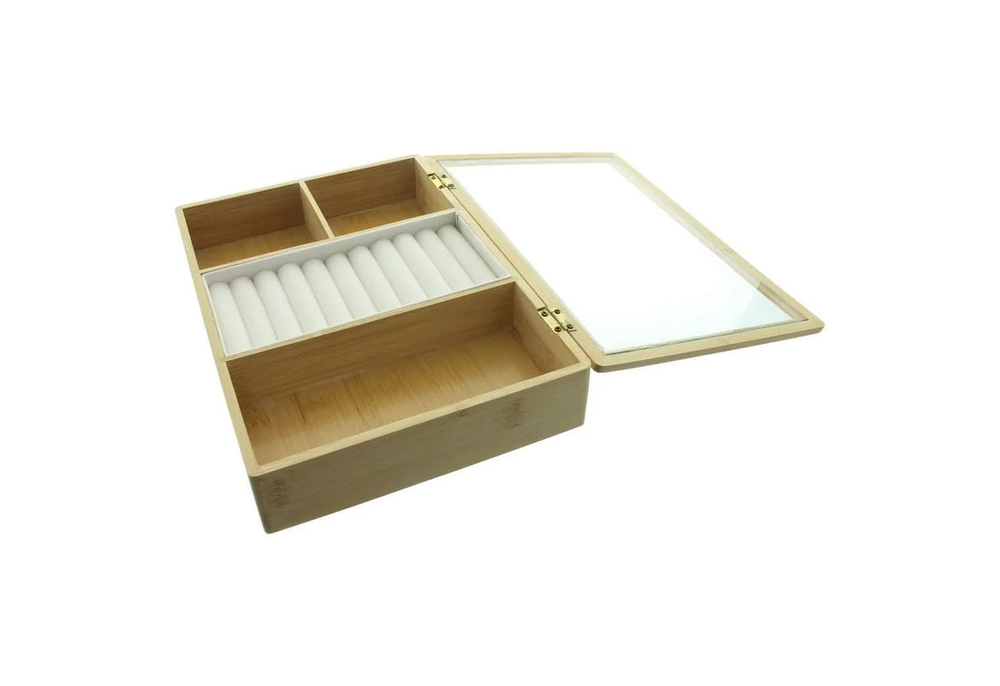 Dekoleidenschaft Schmuckkasten Bamboo mit Glasdeckel - Bild 4