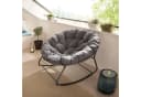 Dekoleidenschaft Schaukelsessel Relax In & Outdoor Grau Metallgestell Bild 1