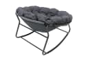 Dekoleidenschaft Schaukelsessel Relax In & Outdoor Grau Metallgestell Bild 3