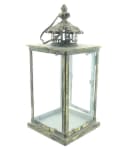 Dekoleidenschaft Kerzenlaterne "Antik" Metall & Glas grau gold Bild 5