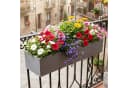 Dekoleidenschaft Blumenkasten Grau Metall 90 cm mit Wasserablauf Bild 1