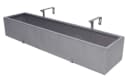Dekoleidenschaft Blumenkasten Grau Metall 90 cm mit Wasserablauf Bild 4