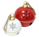 Dekoleidenschaft Dekohänger Weihnachtsglocke "Maxi" Rot/Weiß Metall Bild 2