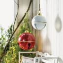 Dekoleidenschaft Dekohänger Weihnachtsglocke "Maxi" Rot/Weiß Metall Bild 3