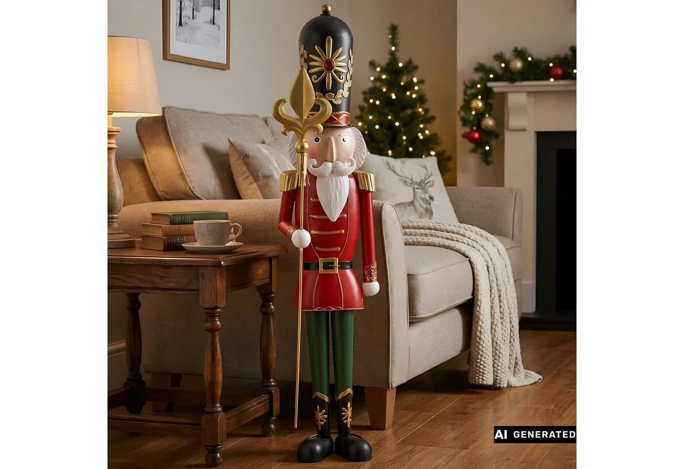 Dekoleidenschaft Nussknacker XXL Metall Figur 90 cm