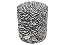 Dekoleidenschaft Polsterhocker "Zebra" Schwarz/Weiß Bild 2