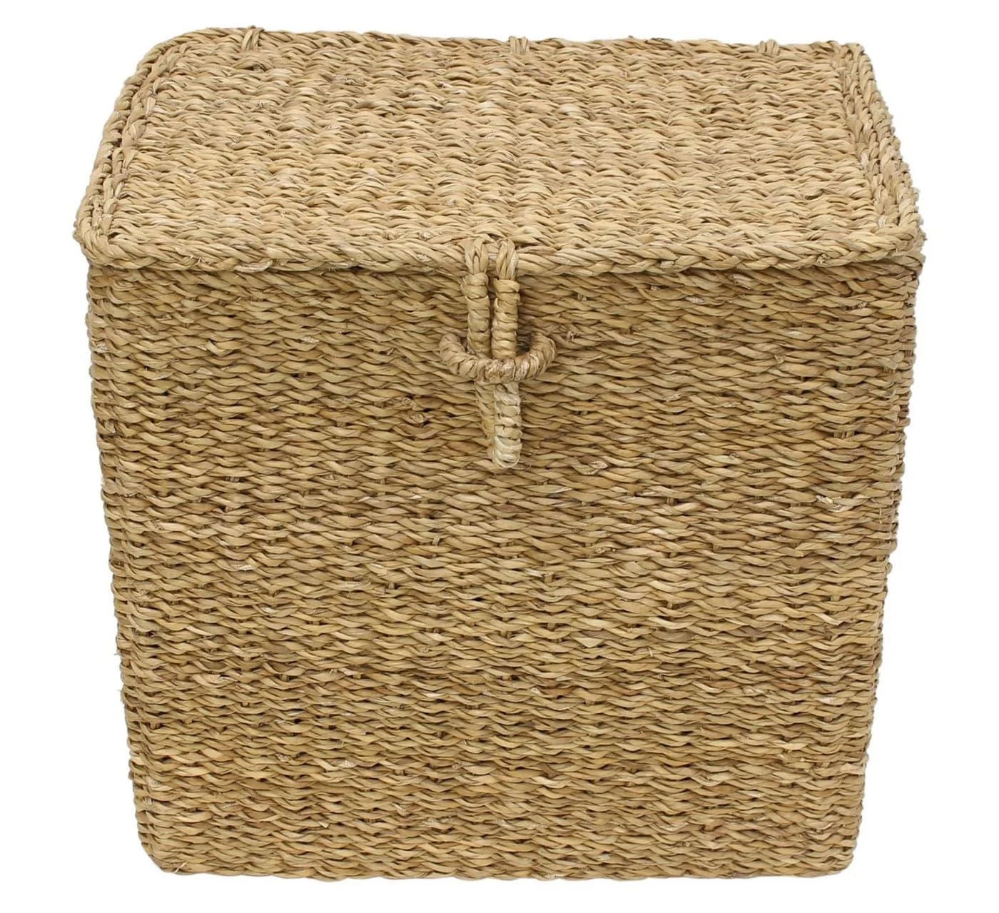 Dekoleidenschaft Wäschekorb mit Deckel Hogla aus Seegras Beige - Bild 3