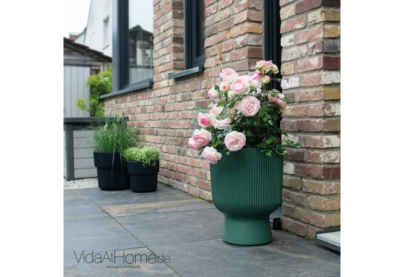 VidaAtHome.de Blumentopf ALVY Grün Kunststoff Design-Pflanzgefäß - Bild 2