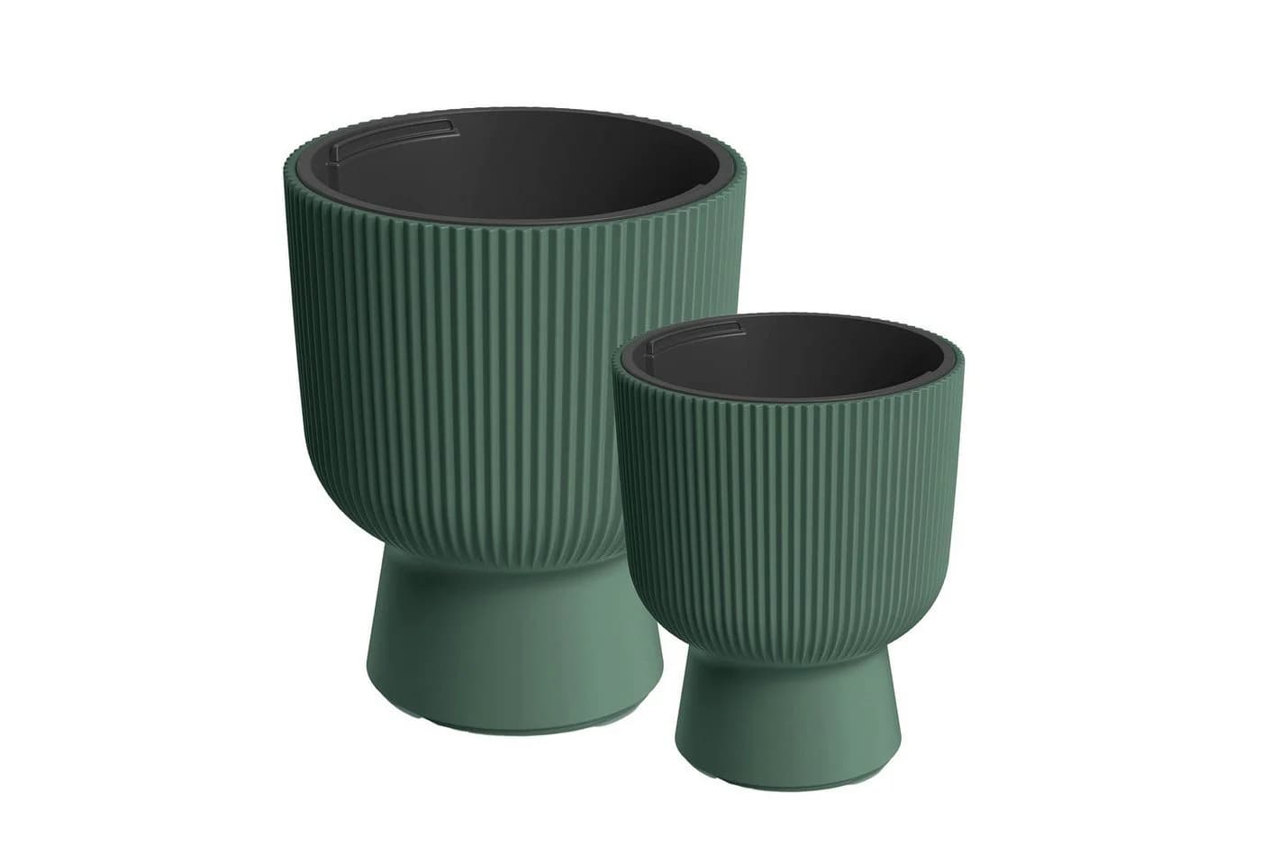 VidaAtHome.de Blumentopf Design-Pflanzgefäße-Set ALVY Grün 2er Set - Bild 3