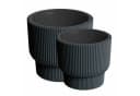 VidaAtHome.de Blumentopf Design-Pflanzgefäße-Set ULEY (2er Set) Anthrazit Bild 2