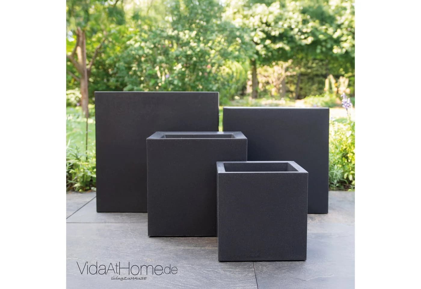VidaAtHome.de Pflanzkübel QUBO 30 2er Set Anthrazit - Bild 4
