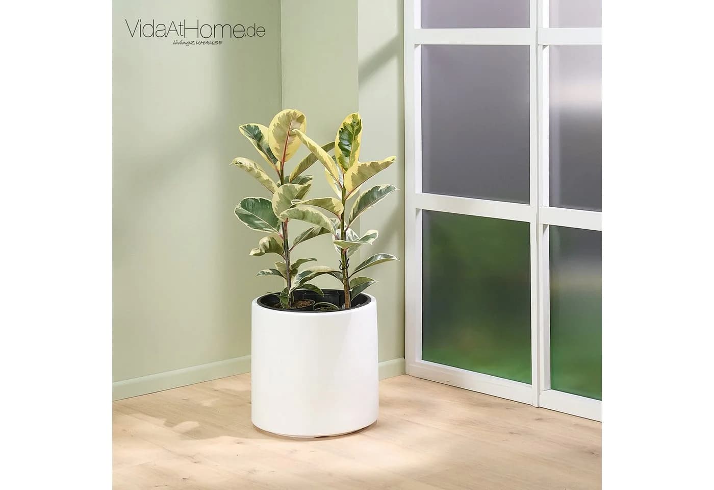 VidaAtHome.de Pflanzgefäß BATOS Weiß Kunststoff