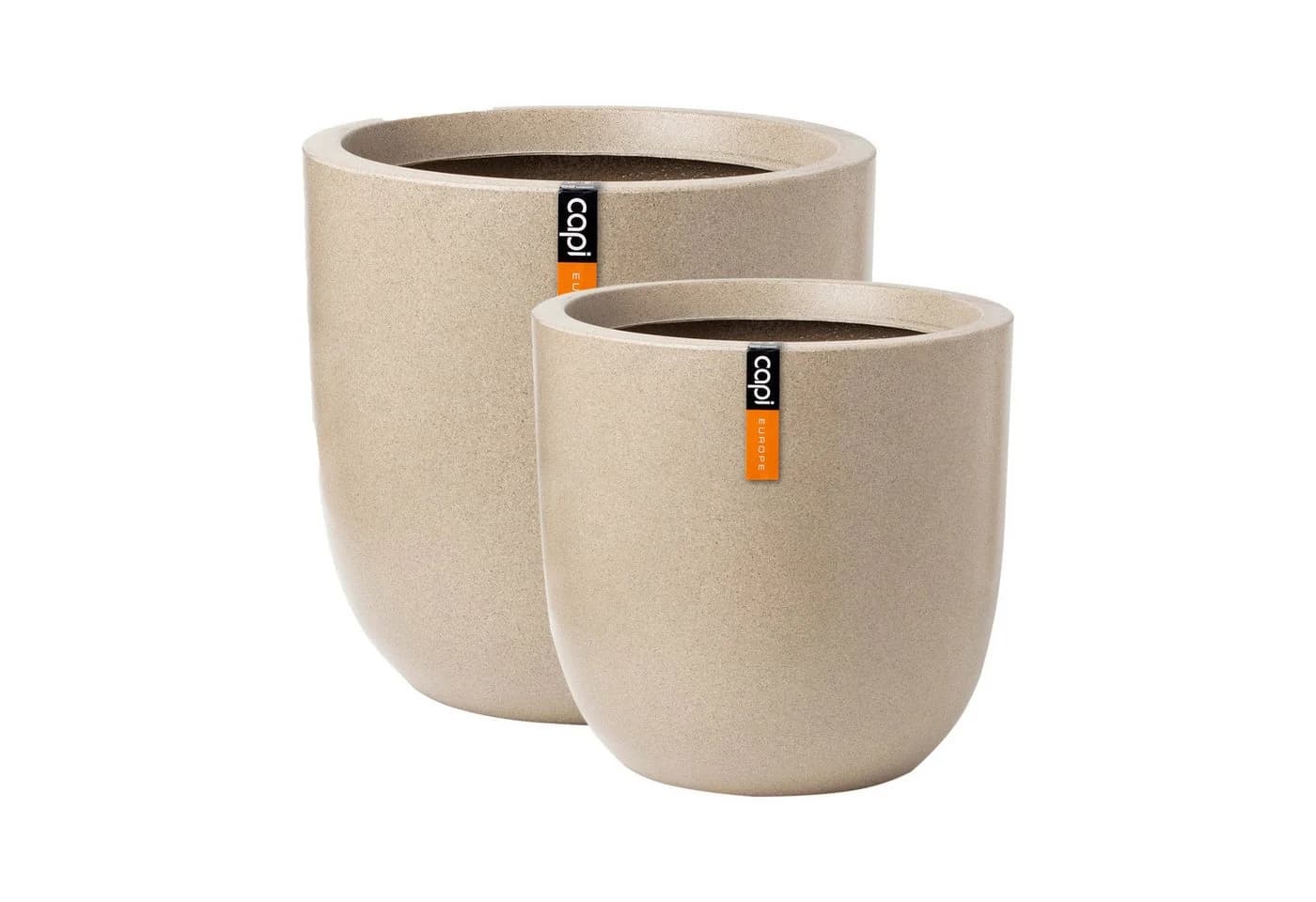 CAPI Pflanzgefäß-Set WASTE SMOOTH Beige 2-teilig - Bild 2