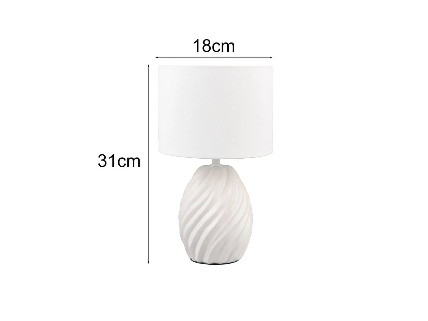 Reality Leuchten LED Nachttischlampe Weiß Keramikfuß Dimmbar - Bild 4