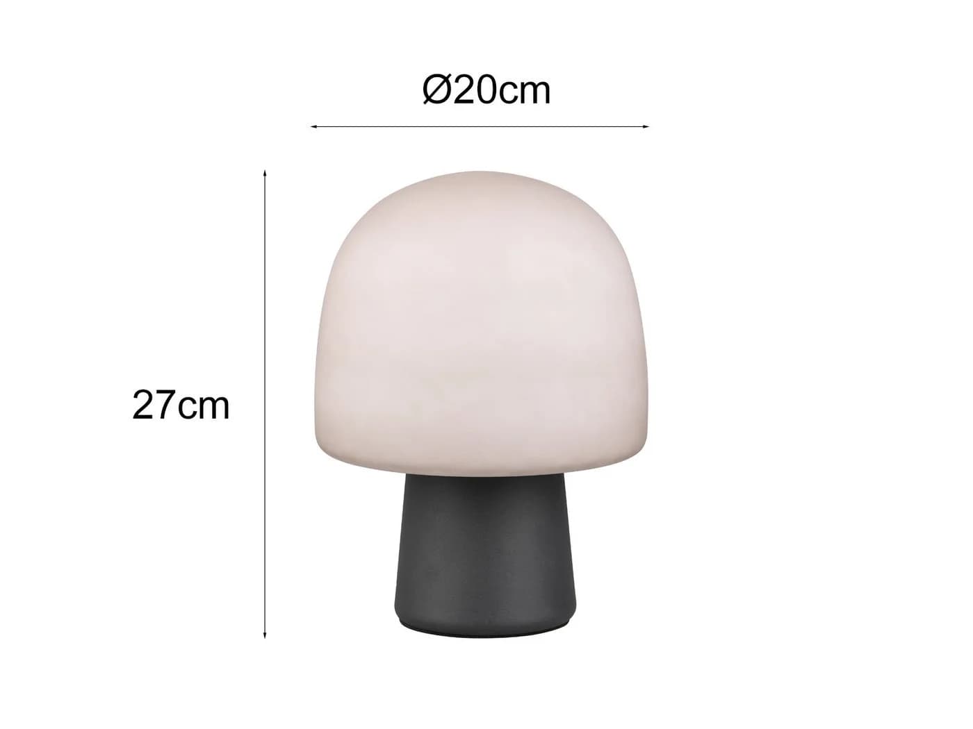 TRIO Leuchten LED Nachttischlampe Pilzförmig Dimmbar Warmweiß - Bild 4