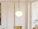 TRIO Leuchten LED Pendelleuchte Opalglas Messing Dimmbar Bild 1