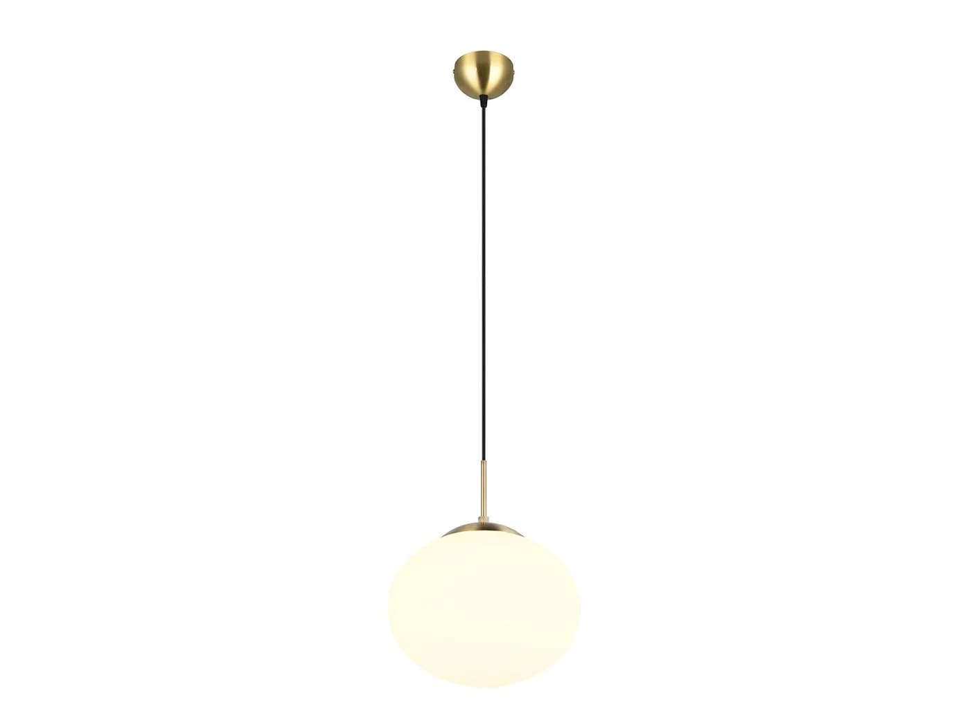 TRIO Leuchten LED Pendelleuchte Opalglas Messing Dimmbar - Bild 2