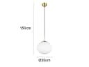 TRIO Leuchten LED Pendelleuchte Opalglas Messing Dimmbar Bild 4