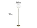 Trio Leuchten LED Stehlampe Dimmfunktion Opalglas Messing Bild 4