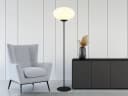 TRIO Leuchten LED Stehlampe Schwarz mit Dimmfunktion und Opalglas Schirm Bild 1