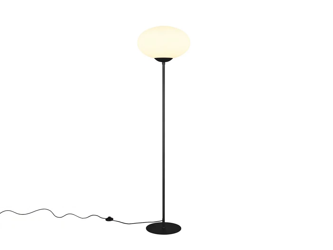 TRIO Leuchten LED Stehlampe Schwarz mit Dimmfunktion und Opalglas Schirm - Bild 2