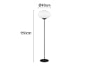 TRIO Leuchten LED Stehlampe Schwarz mit Dimmfunktion und Opalglas Schirm Bild 4