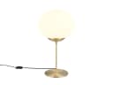 TRIO Leuchten LED Nachttischlampe Dimmfunktion Messing Opalglas Bild 2