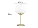 TRIO Leuchten LED Nachttischlampe Dimmfunktion Messing Opalglas Bild 4