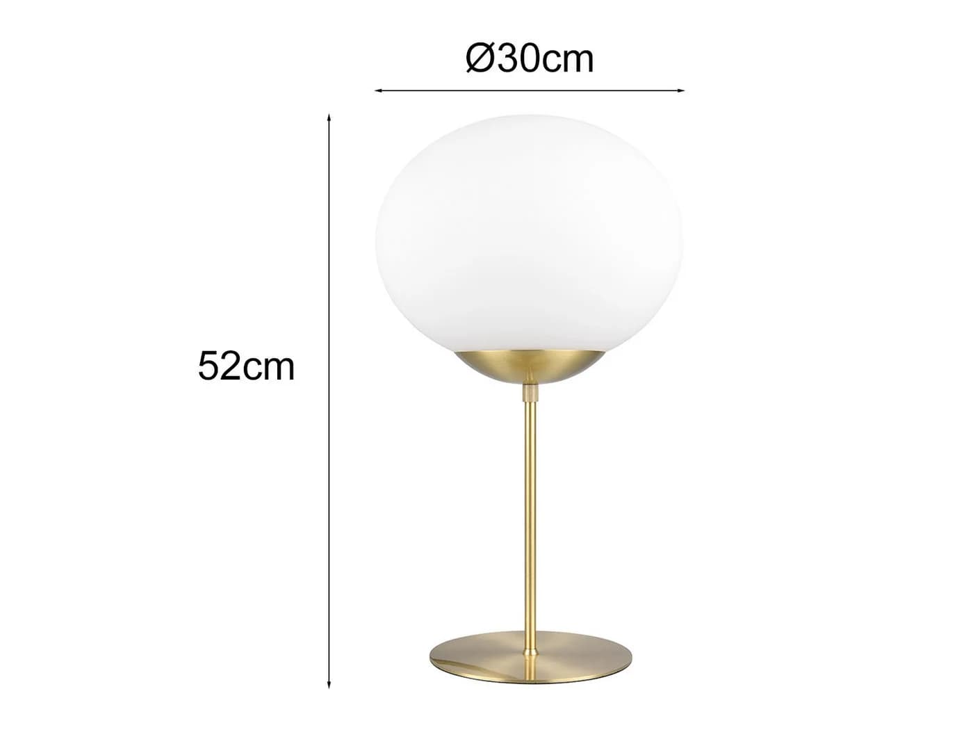 TRIO Leuchten LED Nachttischlampe Dimmfunktion Messing Opalglas - Bild 4